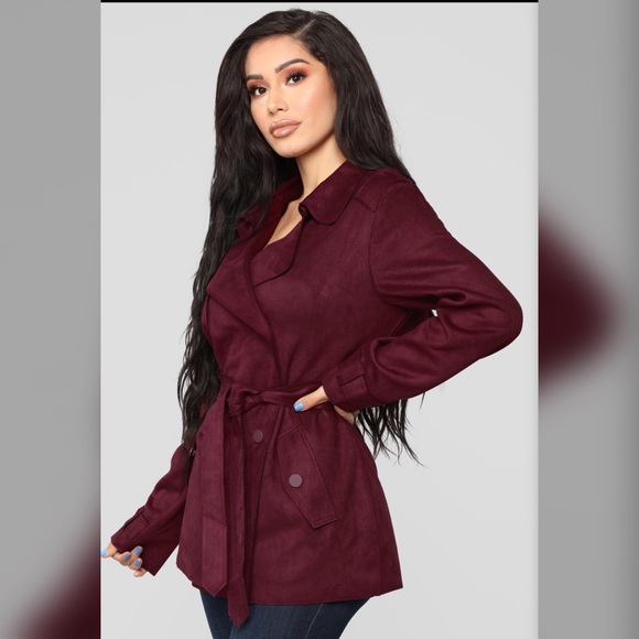 Fashion Nova Jackets & Blazers - NWT faux suede belted jacket coat